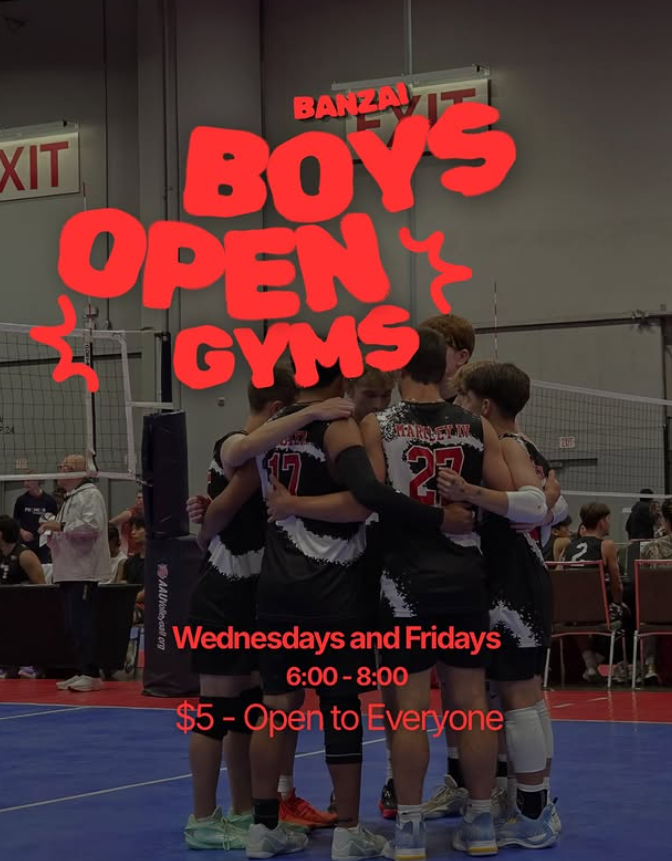 Banzai Open Gym flyer