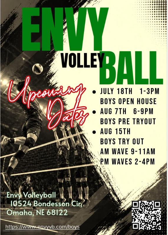 Envy Boys Open House and Tryouts flyer